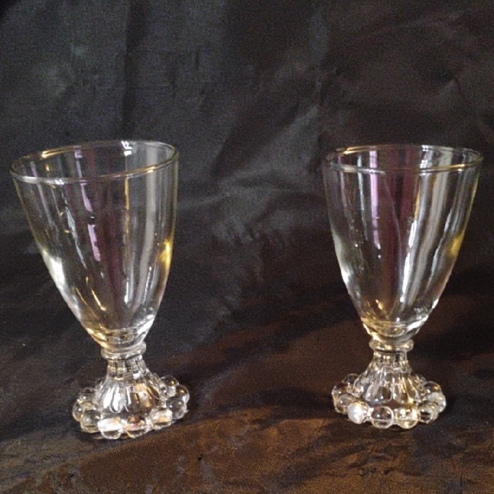 40s Vintage Anchor Hocking Berwick Boopie Juice/Wine Goblets Set Of 2